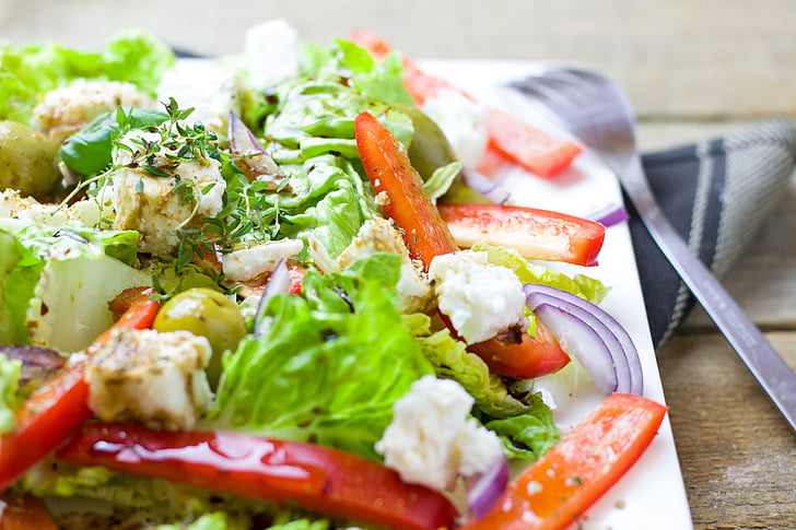 Fresh green garden salad